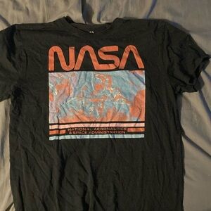 NASA Black Graphic Tee